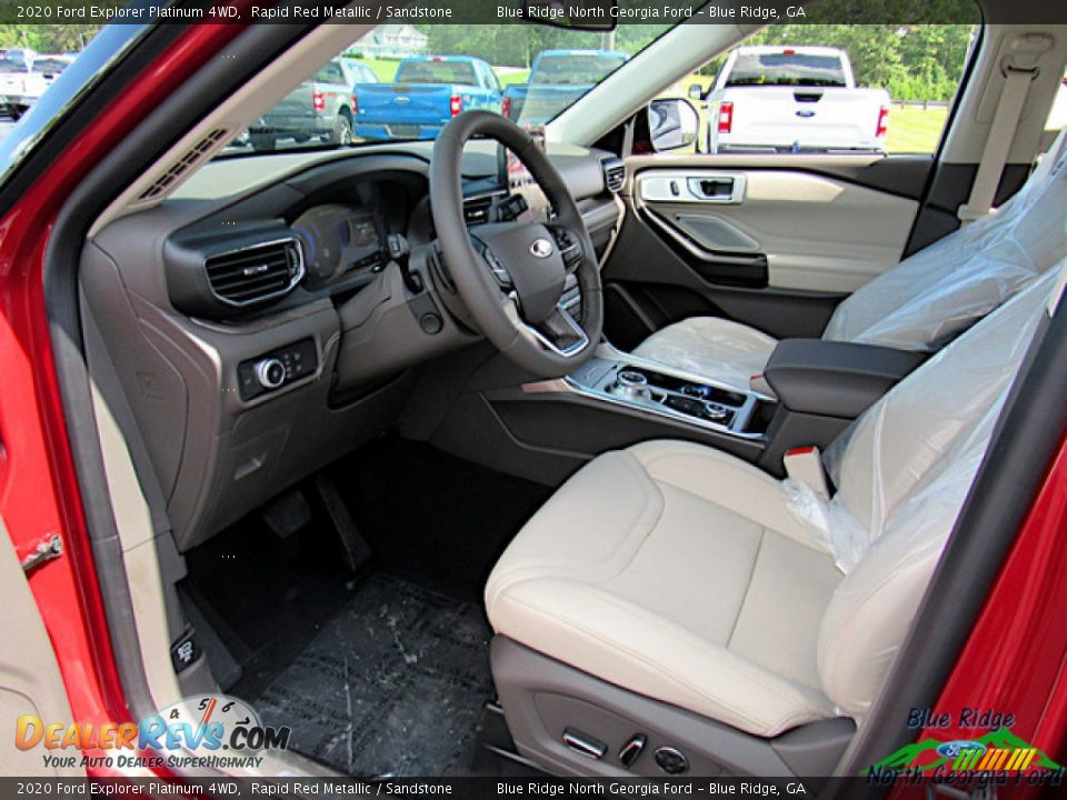 2020 Ford Explorer Platinum 4WD Rapid Red Metallic / Sandstone Photo #31