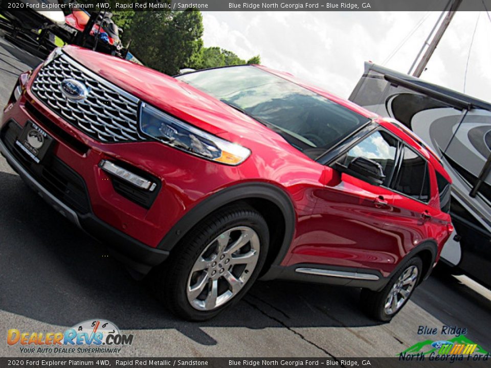 2020 Ford Explorer Platinum 4WD Rapid Red Metallic / Sandstone Photo #33