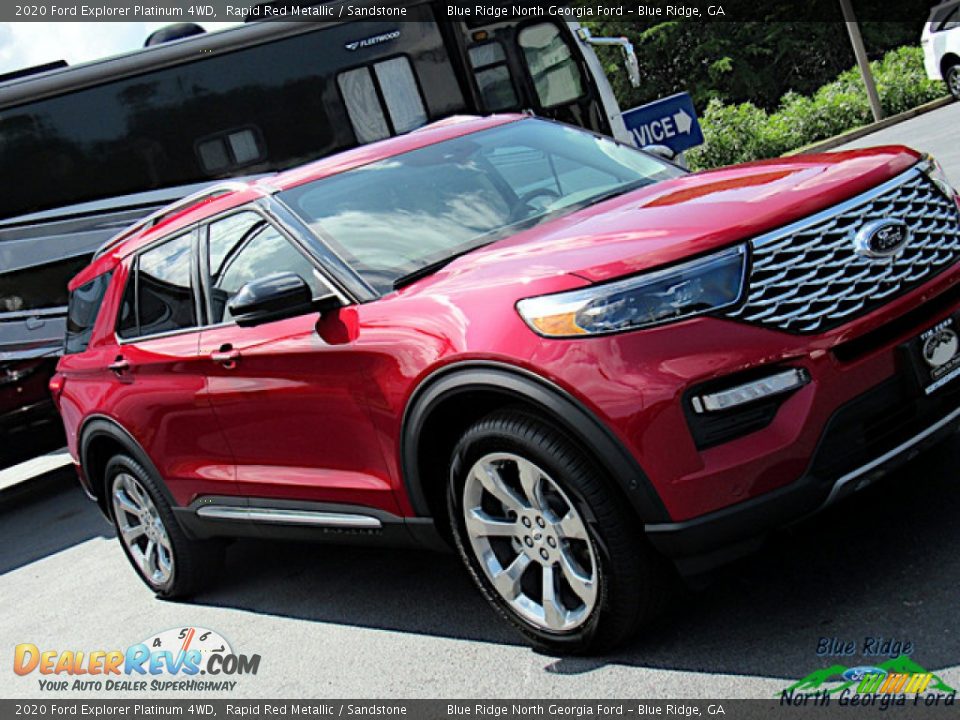 2020 Ford Explorer Platinum 4WD Rapid Red Metallic / Sandstone Photo #34