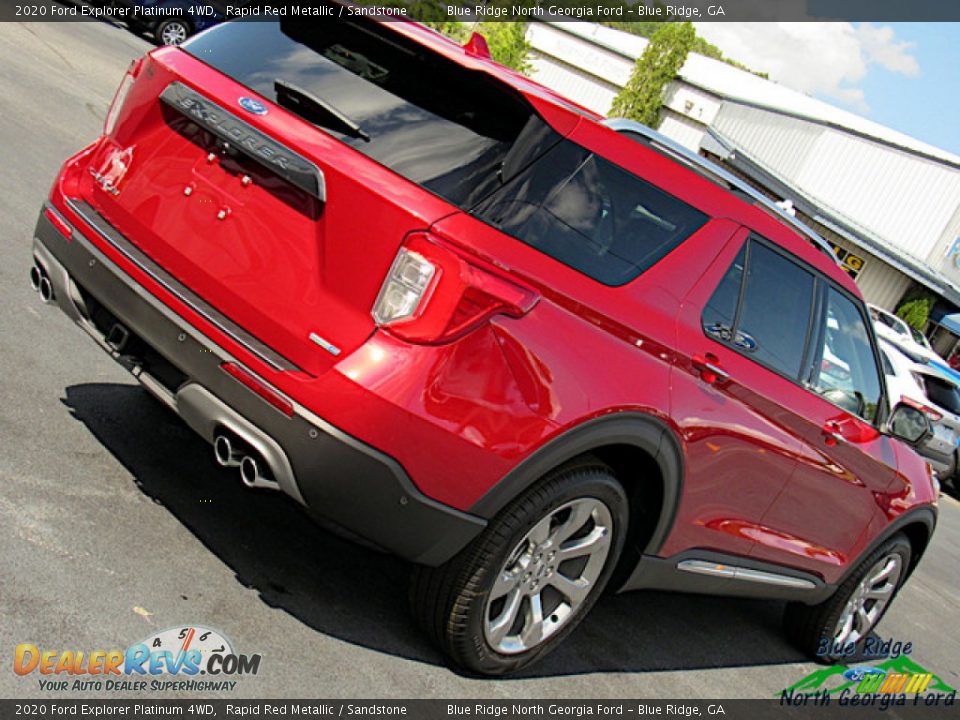 2020 Ford Explorer Platinum 4WD Rapid Red Metallic / Sandstone Photo #35