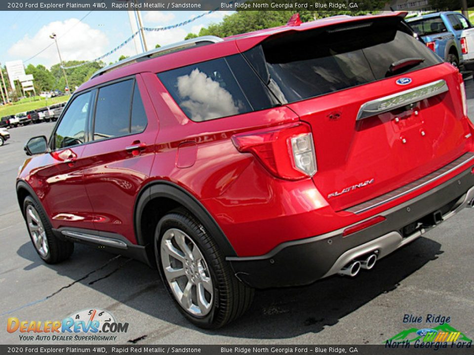 2020 Ford Explorer Platinum 4WD Rapid Red Metallic / Sandstone Photo #36