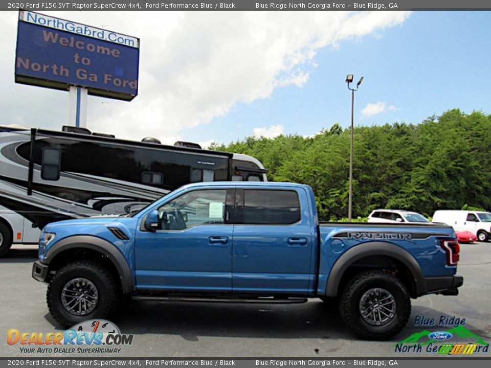 2020 Ford F150 SVT Raptor SuperCrew 4x4 Ford Performance Blue / Black Photo #2