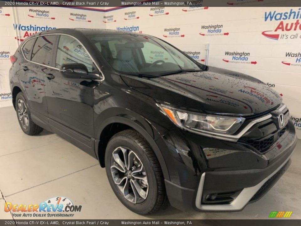 2020 Honda CR-V EX-L AWD Crystal Black Pearl / Gray Photo #2