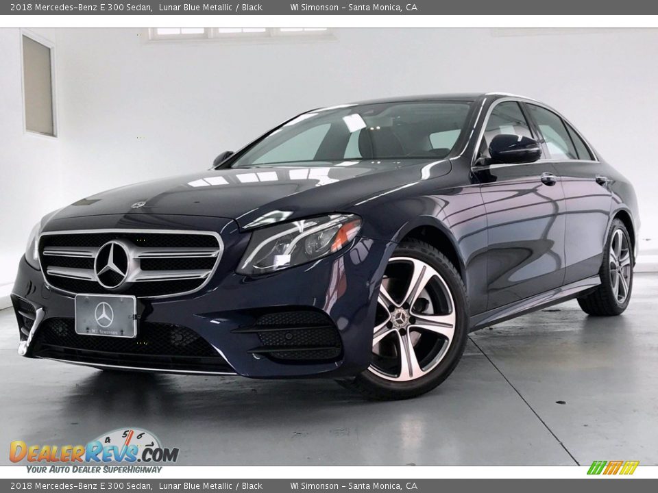 2018 Mercedes-Benz E 300 Sedan Lunar Blue Metallic / Black Photo #12