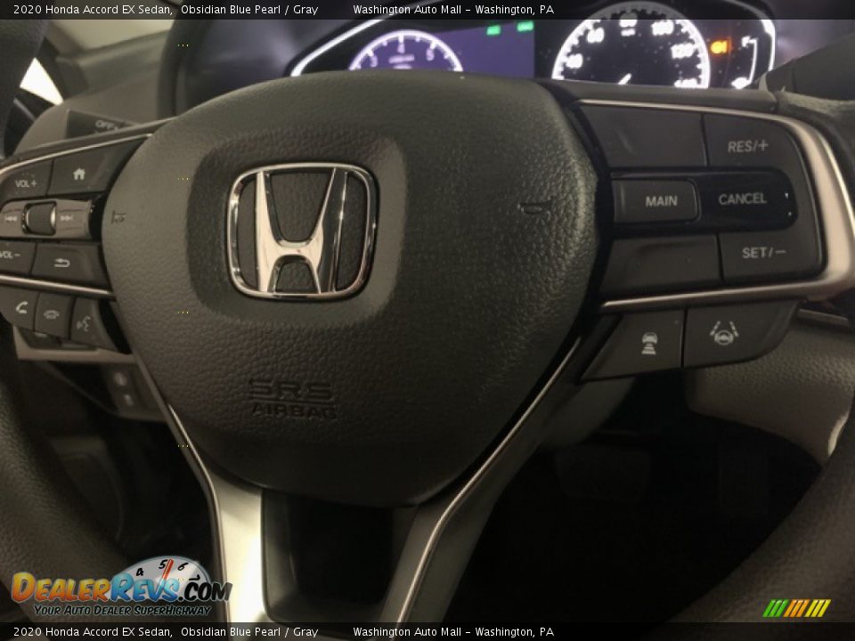 2020 Honda Accord EX Sedan Obsidian Blue Pearl / Gray Photo #7