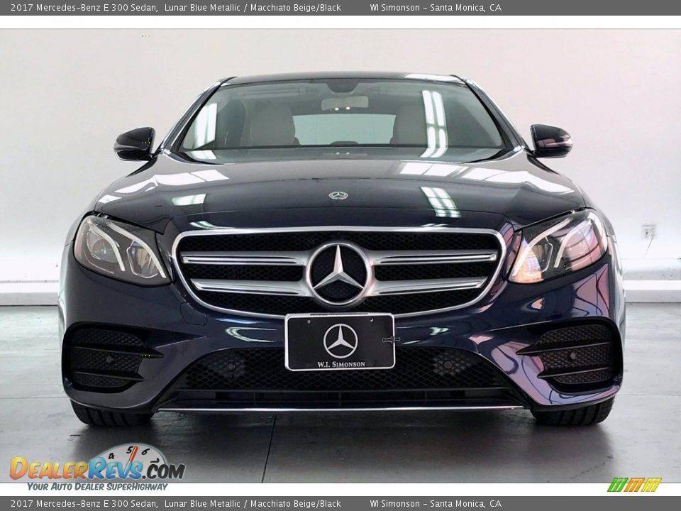 2017 Mercedes-Benz E 300 Sedan Lunar Blue Metallic / Macchiato Beige/Black Photo #2