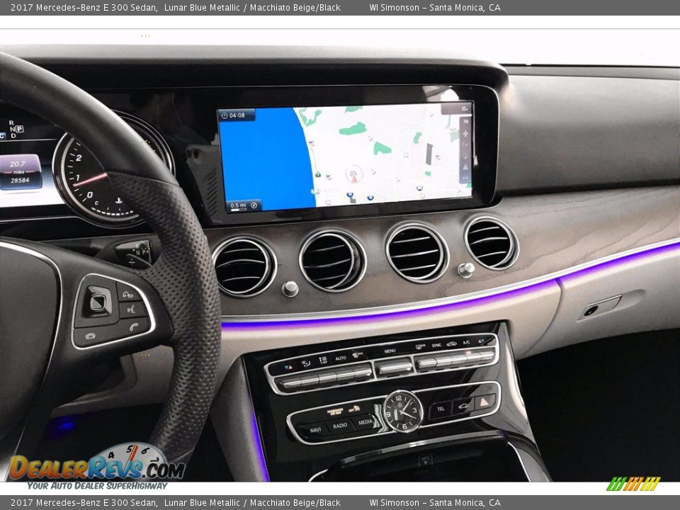 2017 Mercedes-Benz E 300 Sedan Lunar Blue Metallic / Macchiato Beige/Black Photo #5