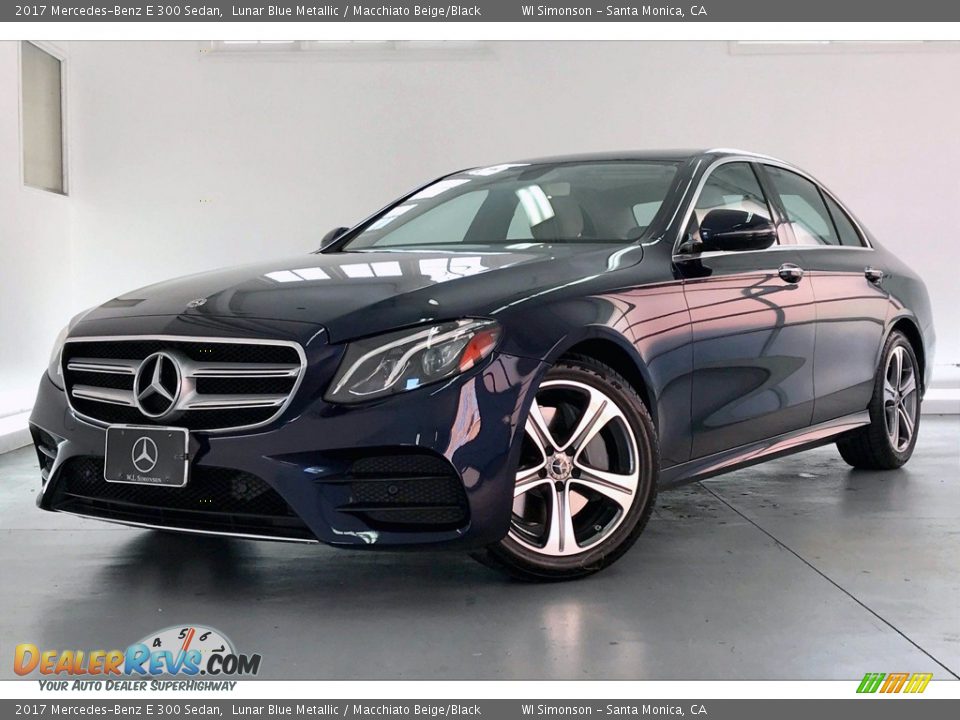 2017 Mercedes-Benz E 300 Sedan Lunar Blue Metallic / Macchiato Beige/Black Photo #12