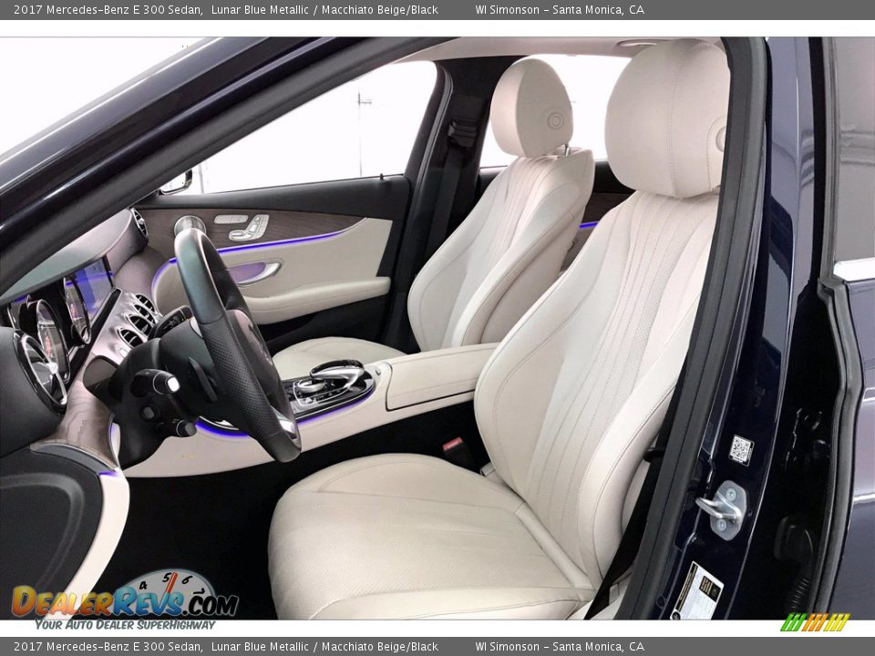 2017 Mercedes-Benz E 300 Sedan Lunar Blue Metallic / Macchiato Beige/Black Photo #14