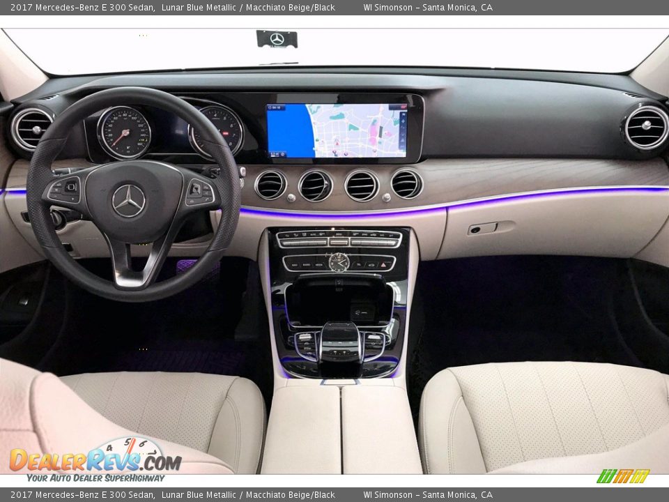 2017 Mercedes-Benz E 300 Sedan Lunar Blue Metallic / Macchiato Beige/Black Photo #17