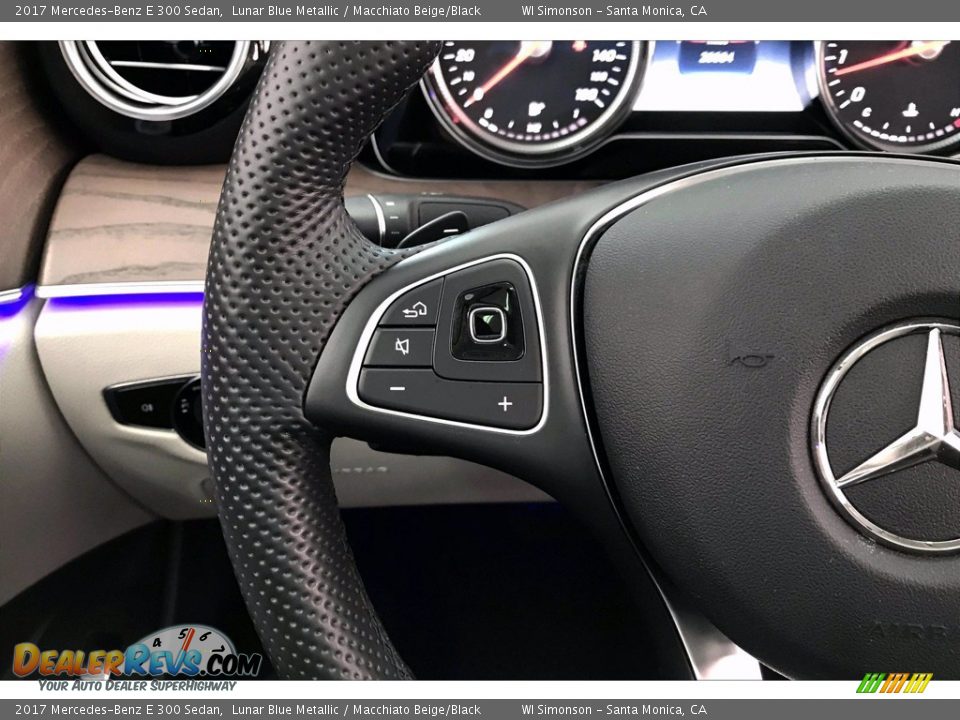 2017 Mercedes-Benz E 300 Sedan Lunar Blue Metallic / Macchiato Beige/Black Photo #18