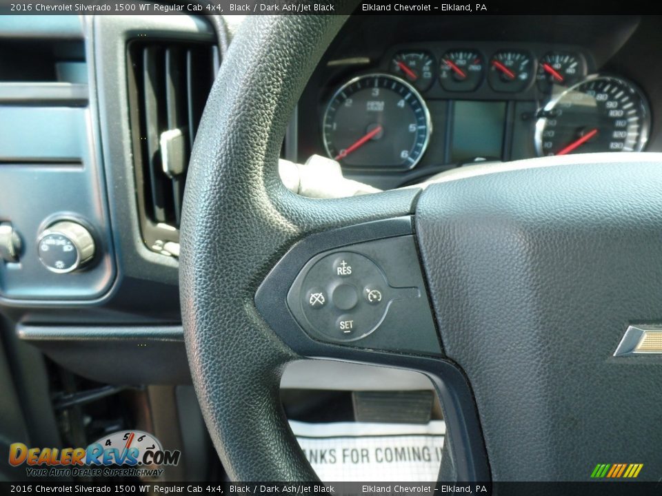 2016 Chevrolet Silverado 1500 WT Regular Cab 4x4 Black / Dark Ash/Jet Black Photo #21