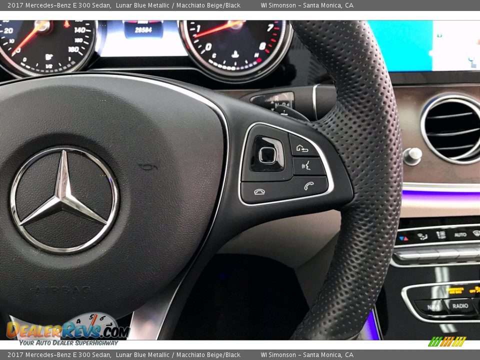 2017 Mercedes-Benz E 300 Sedan Lunar Blue Metallic / Macchiato Beige/Black Photo #19