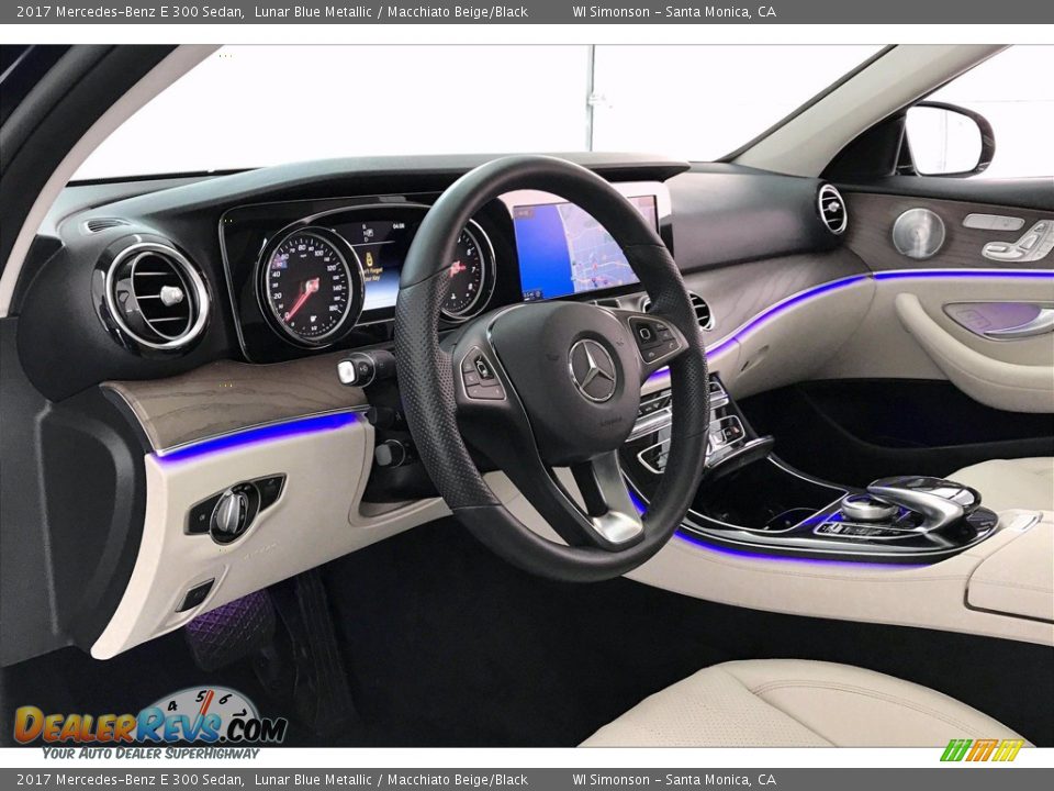 2017 Mercedes-Benz E 300 Sedan Lunar Blue Metallic / Macchiato Beige/Black Photo #22