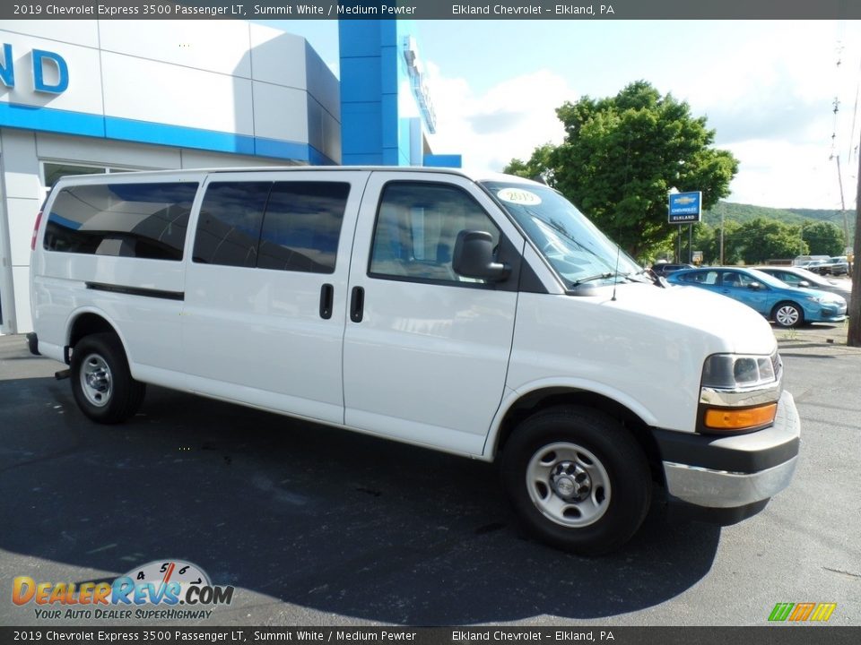 2019 Chevrolet Express 3500 Passenger LT Summit White / Medium Pewter Photo #5