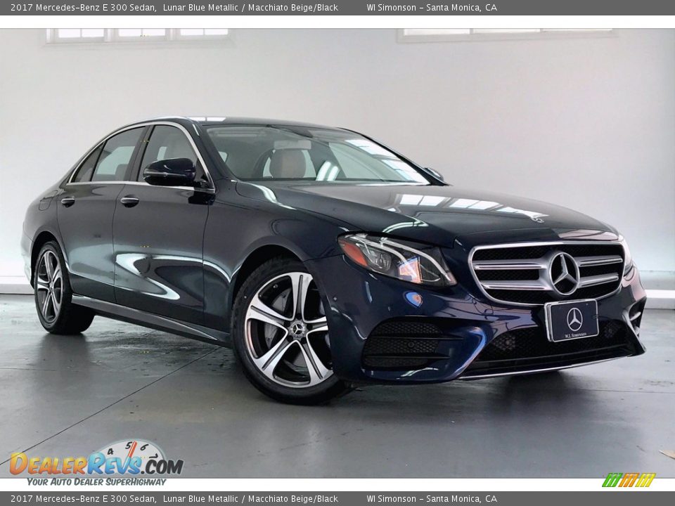 2017 Mercedes-Benz E 300 Sedan Lunar Blue Metallic / Macchiato Beige/Black Photo #34