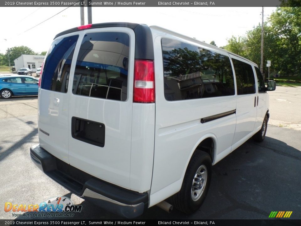 2019 Chevrolet Express 3500 Passenger LT Summit White / Medium Pewter Photo #7