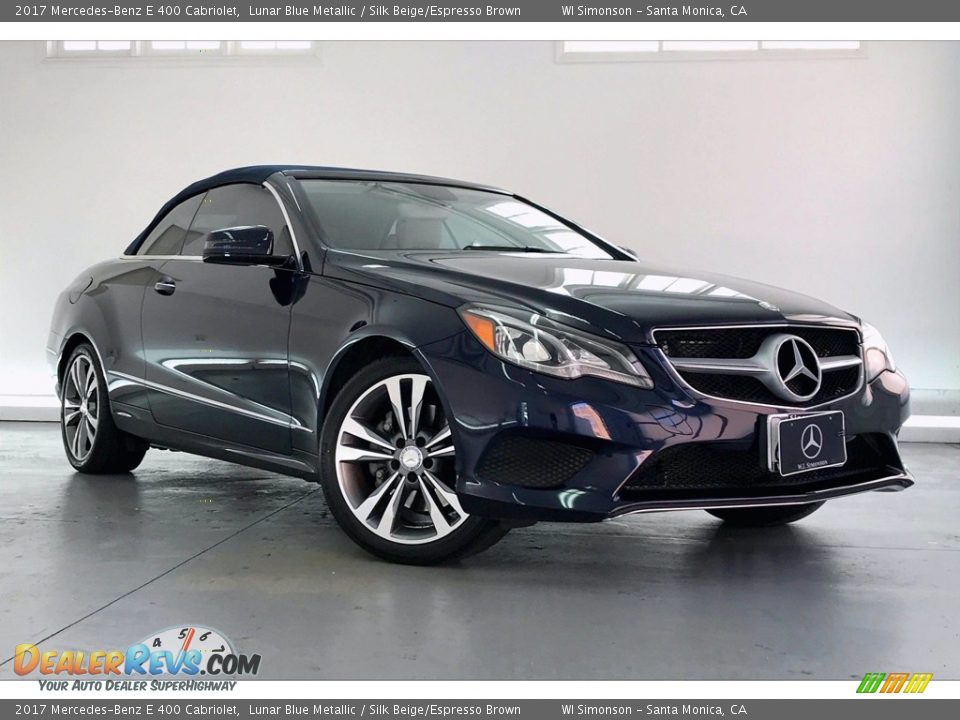 2017 Mercedes-Benz E 400 Cabriolet Lunar Blue Metallic / Silk Beige/Espresso Brown Photo #34