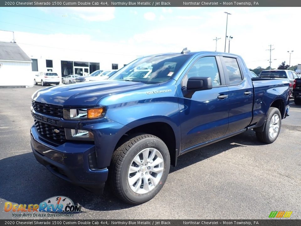 2020 Chevrolet Silverado 1500 Custom Double Cab 4x4 Northsky Blue Metallic / Jet Black Photo #1