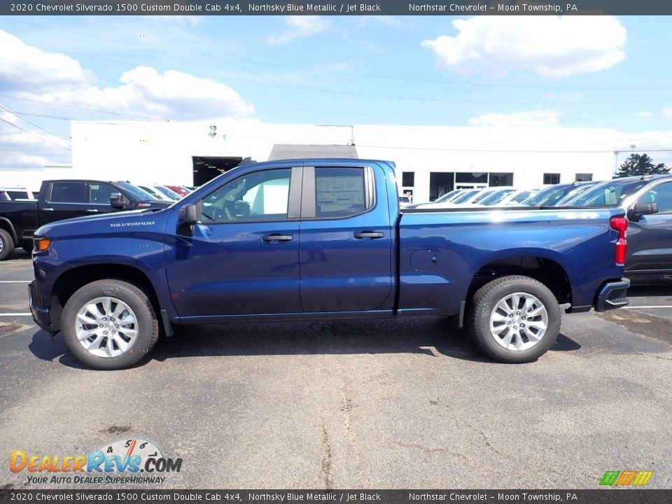 2020 Chevrolet Silverado 1500 Custom Double Cab 4x4 Northsky Blue Metallic / Jet Black Photo #2