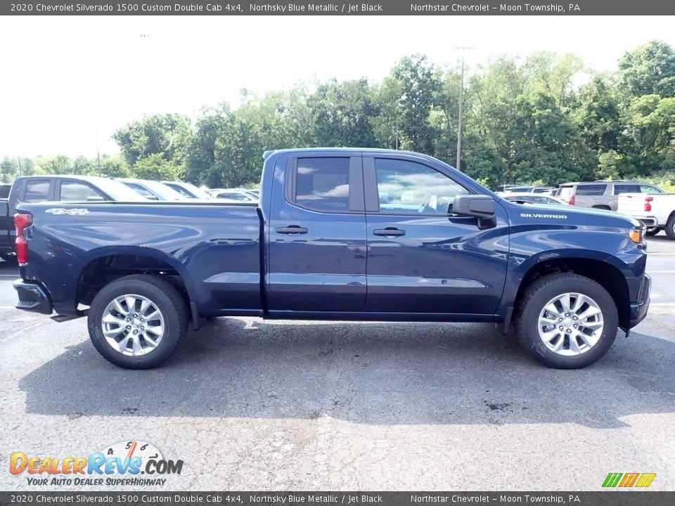 2020 Chevrolet Silverado 1500 Custom Double Cab 4x4 Northsky Blue Metallic / Jet Black Photo #6