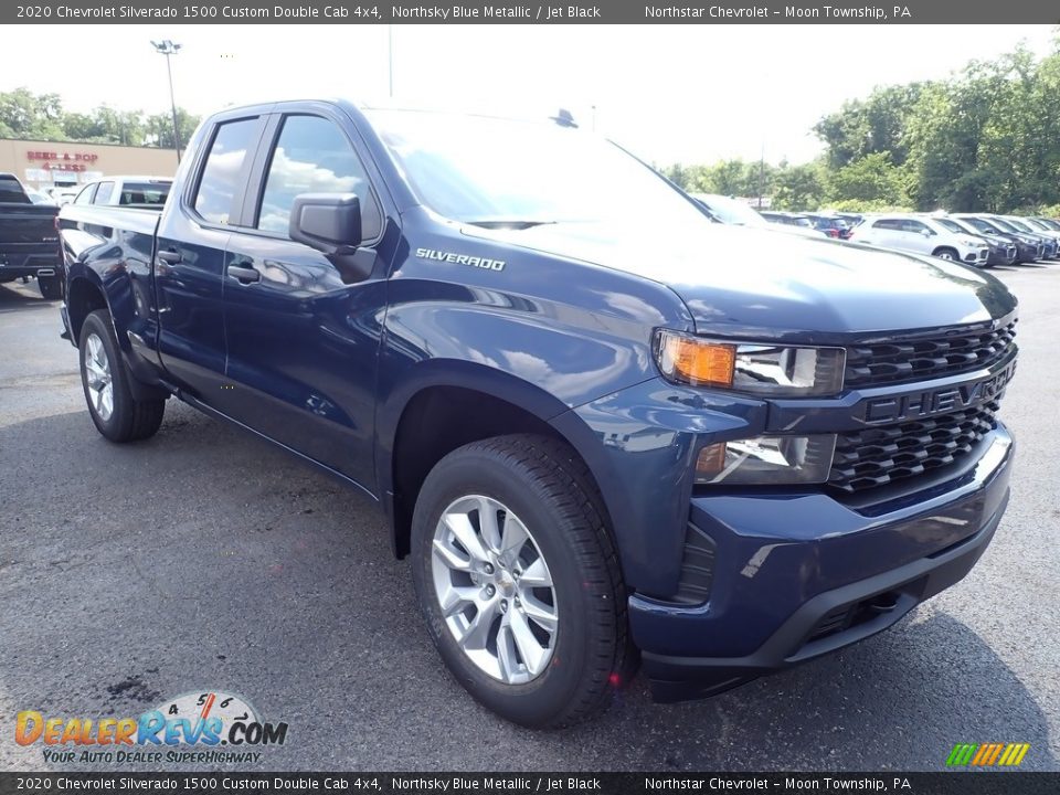 2020 Chevrolet Silverado 1500 Custom Double Cab 4x4 Northsky Blue Metallic / Jet Black Photo #7