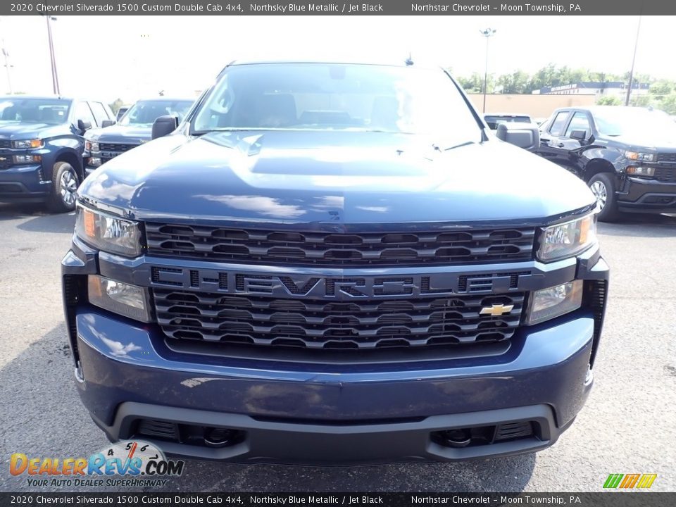 2020 Chevrolet Silverado 1500 Custom Double Cab 4x4 Northsky Blue Metallic / Jet Black Photo #8