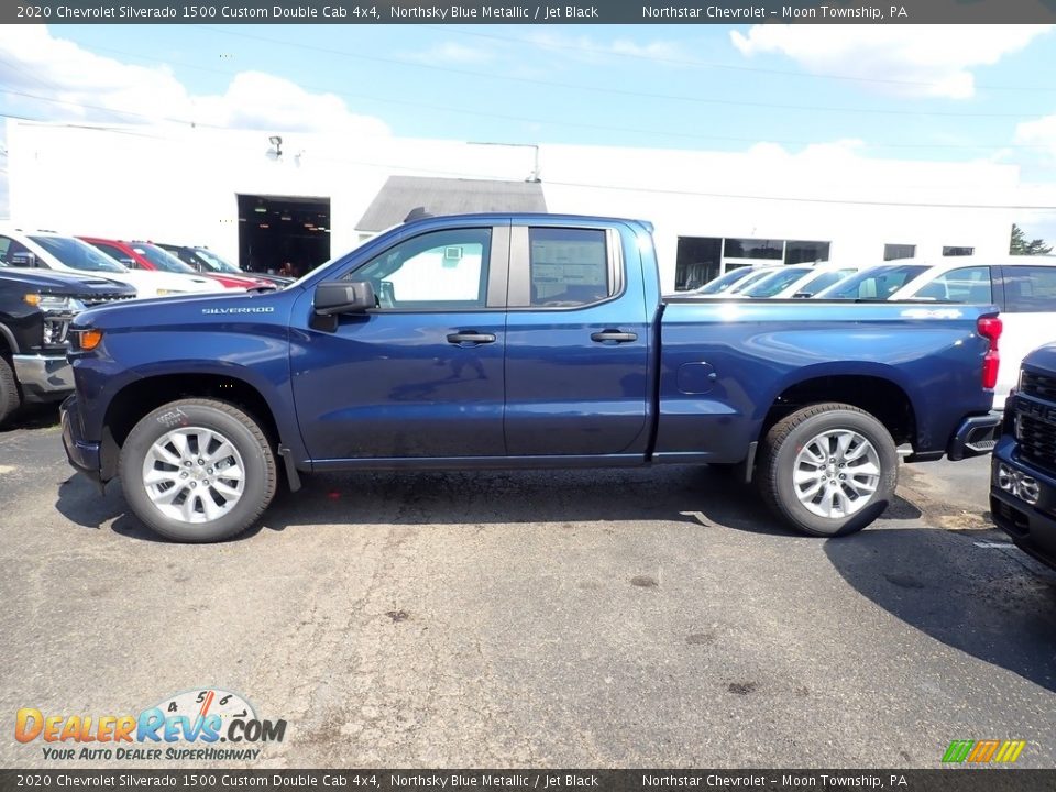 2020 Chevrolet Silverado 1500 Custom Double Cab 4x4 Northsky Blue Metallic / Jet Black Photo #2