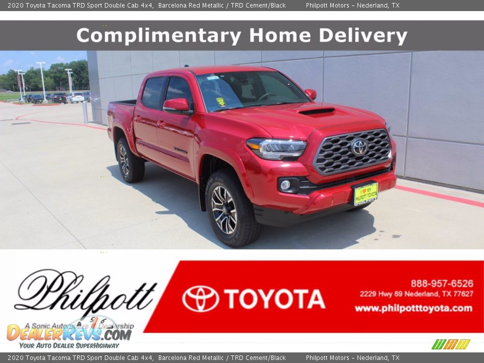 2020 Toyota Tacoma TRD Sport Double Cab 4x4 Barcelona Red Metallic / TRD Cement/Black Photo #1