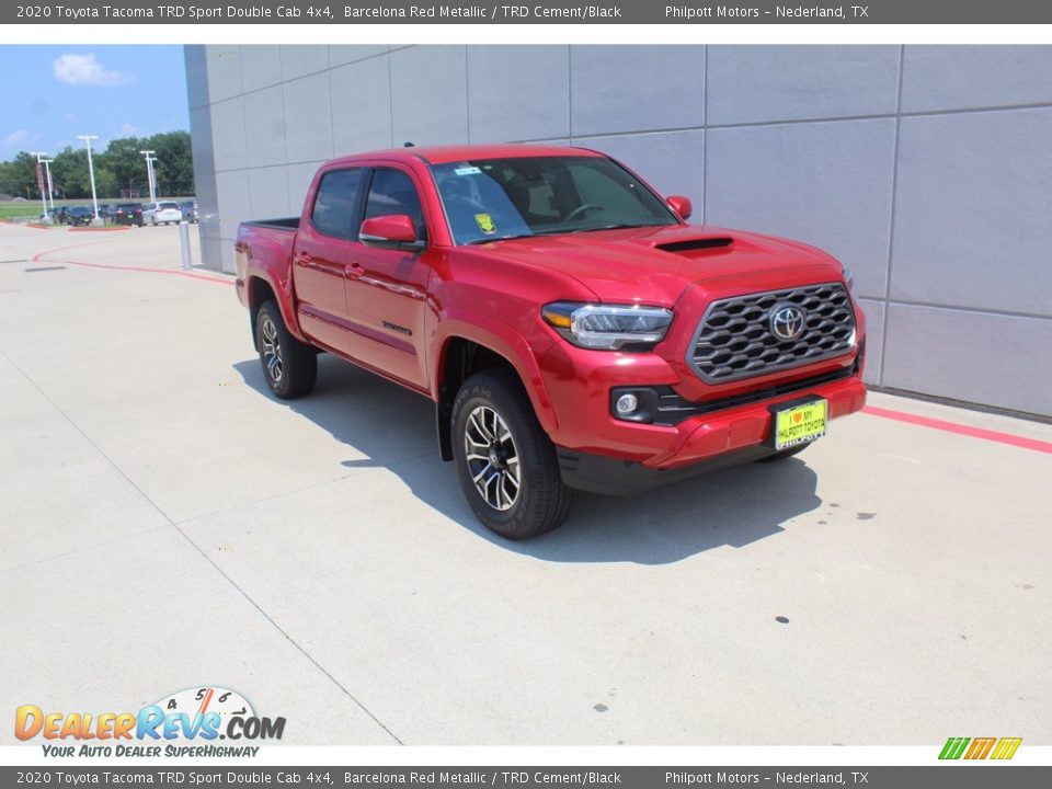 2020 Toyota Tacoma TRD Sport Double Cab 4x4 Barcelona Red Metallic / TRD Cement/Black Photo #2