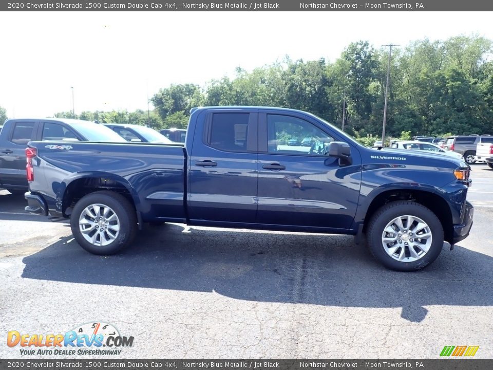 2020 Chevrolet Silverado 1500 Custom Double Cab 4x4 Northsky Blue Metallic / Jet Black Photo #6