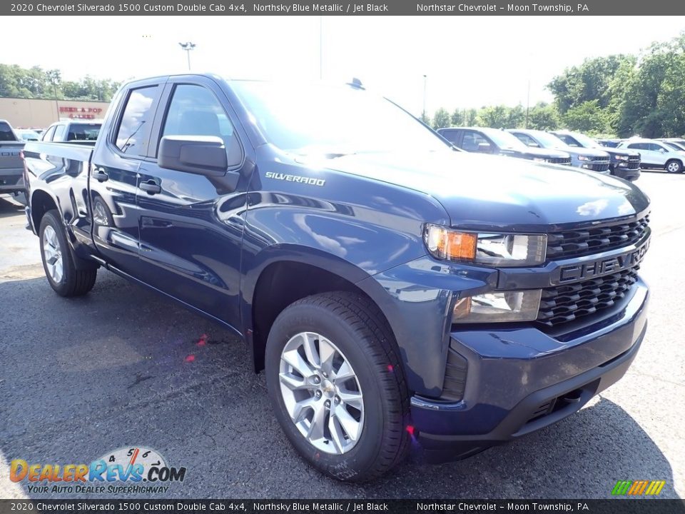 2020 Chevrolet Silverado 1500 Custom Double Cab 4x4 Northsky Blue Metallic / Jet Black Photo #7