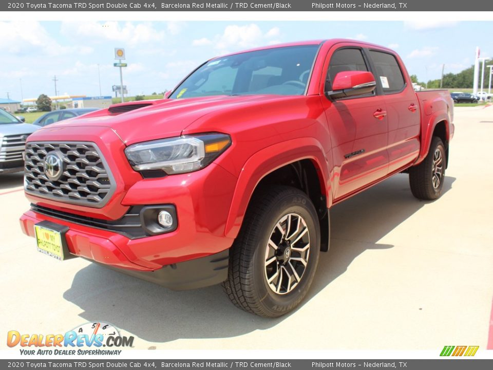 2020 Toyota Tacoma TRD Sport Double Cab 4x4 Barcelona Red Metallic / TRD Cement/Black Photo #4