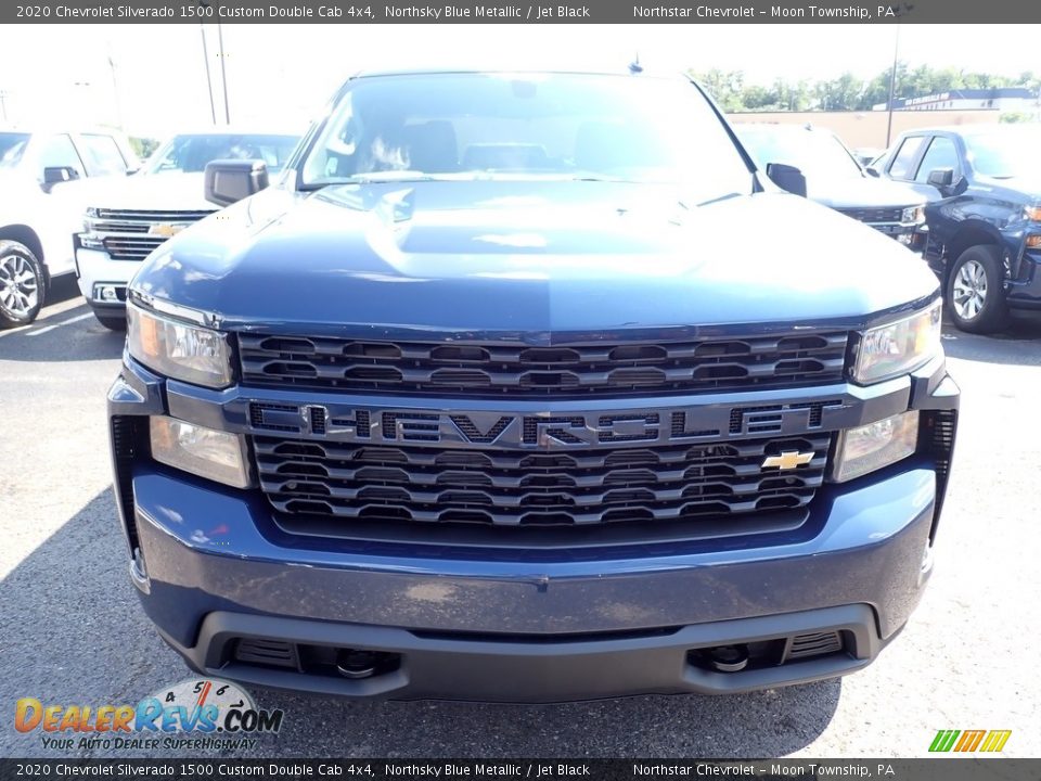 2020 Chevrolet Silverado 1500 Custom Double Cab 4x4 Northsky Blue Metallic / Jet Black Photo #8