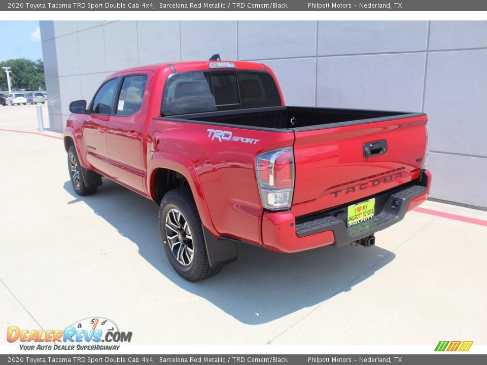 2020 Toyota Tacoma TRD Sport Double Cab 4x4 Barcelona Red Metallic / TRD Cement/Black Photo #6