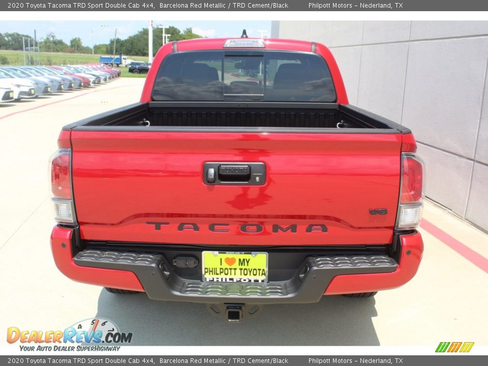 2020 Toyota Tacoma TRD Sport Double Cab 4x4 Barcelona Red Metallic / TRD Cement/Black Photo #7