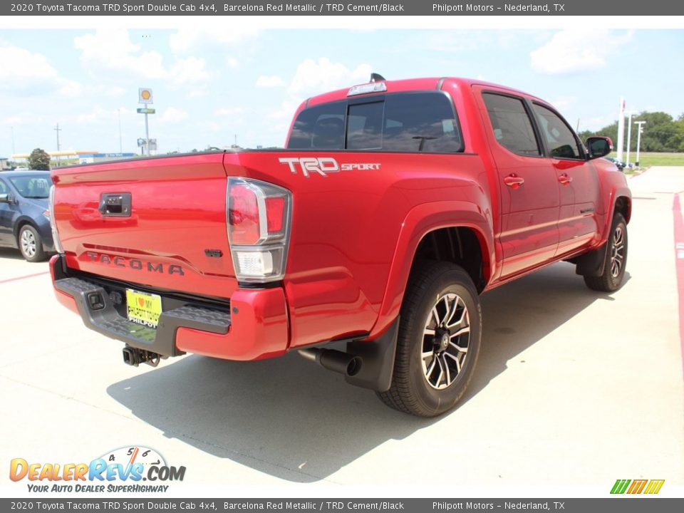 2020 Toyota Tacoma TRD Sport Double Cab 4x4 Barcelona Red Metallic / TRD Cement/Black Photo #8