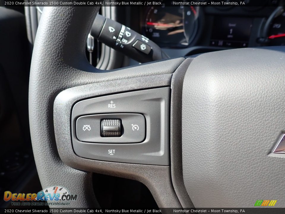 2020 Chevrolet Silverado 1500 Custom Double Cab 4x4 Northsky Blue Metallic / Jet Black Photo #16