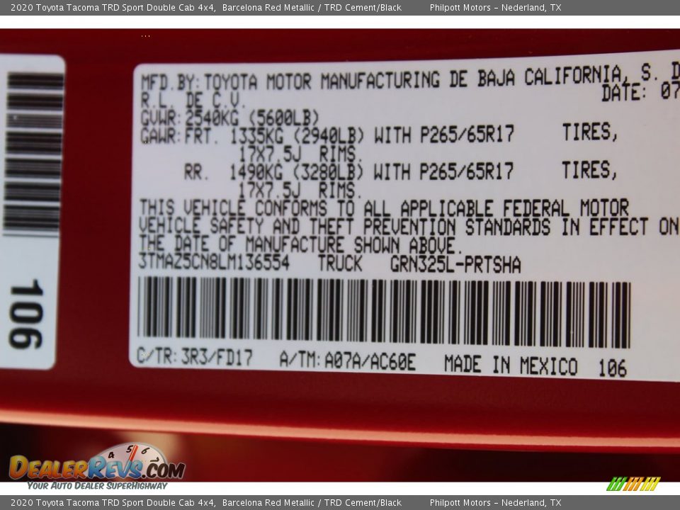 2020 Toyota Tacoma TRD Sport Double Cab 4x4 Barcelona Red Metallic / TRD Cement/Black Photo #24