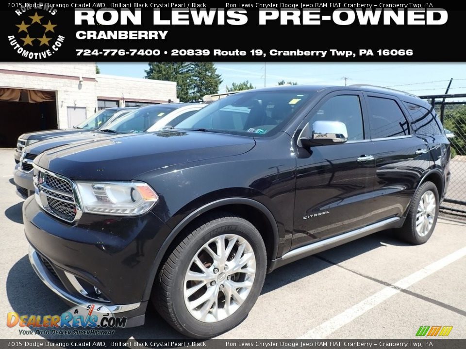 2015 Dodge Durango Citadel AWD Brilliant Black Crystal Pearl / Black Photo #1