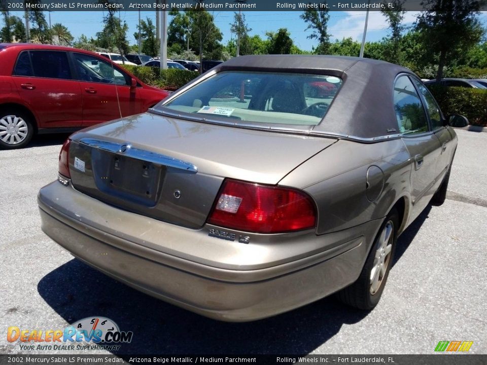 2002 Mercury Sable LS Premium Sedan Arizona Beige Metallic / Medium Parchment Photo #11