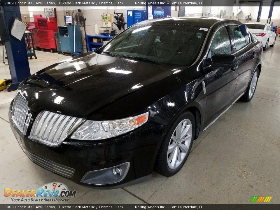 2009 Lincoln MKS AWD Sedan Tuxedo Black Metallic / Charcoal Black Photo #1