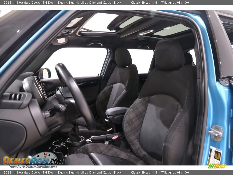 2018 Mini Hardtop Cooper S 4 Door Electric Blue Metallic / Diamond Carbon Black Photo #7