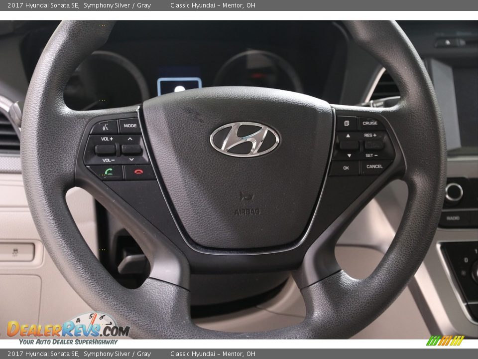 2017 Hyundai Sonata SE Symphony Silver / Gray Photo #7