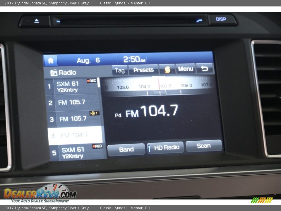 2017 Hyundai Sonata SE Symphony Silver / Gray Photo #10