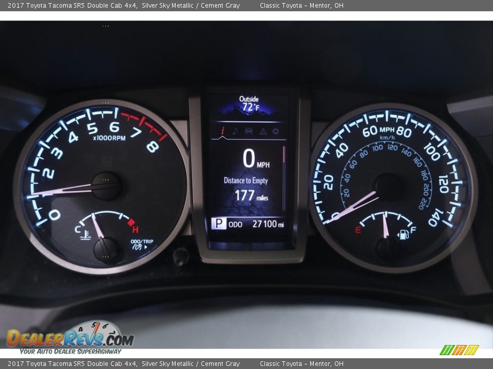 2017 Toyota Tacoma SR5 Double Cab 4x4 Silver Sky Metallic / Cement Gray Photo #8