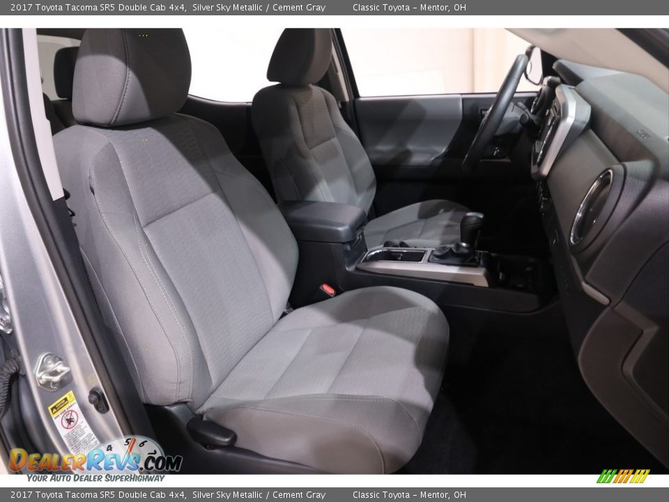 2017 Toyota Tacoma SR5 Double Cab 4x4 Silver Sky Metallic / Cement Gray Photo #14