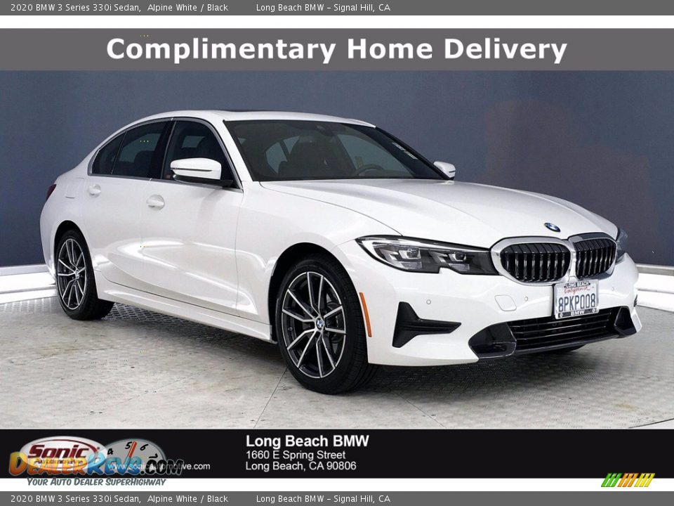 2020 BMW 3 Series 330i Sedan Alpine White / Black Photo #1