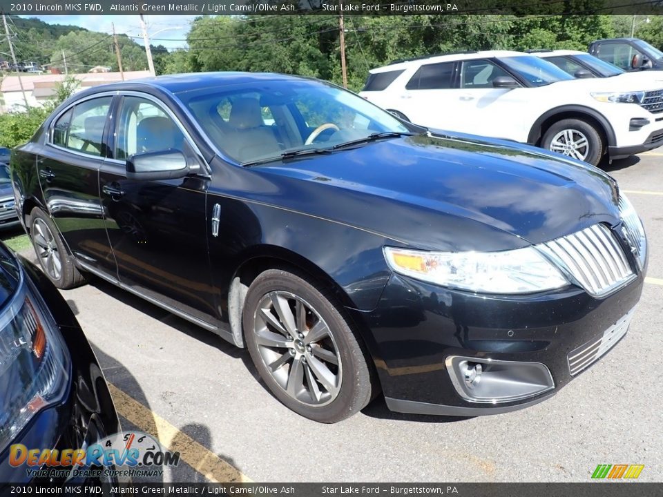 2010 Lincoln MKS FWD Atlantis Green Metallic / Light Camel/Olive Ash Photo #4