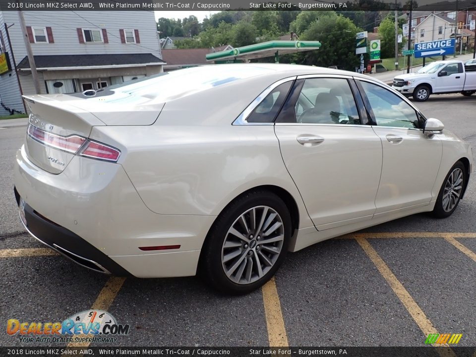 2018 Lincoln MKZ Select AWD White Platinum Metallic Tri-Coat / Cappuccino Photo #3